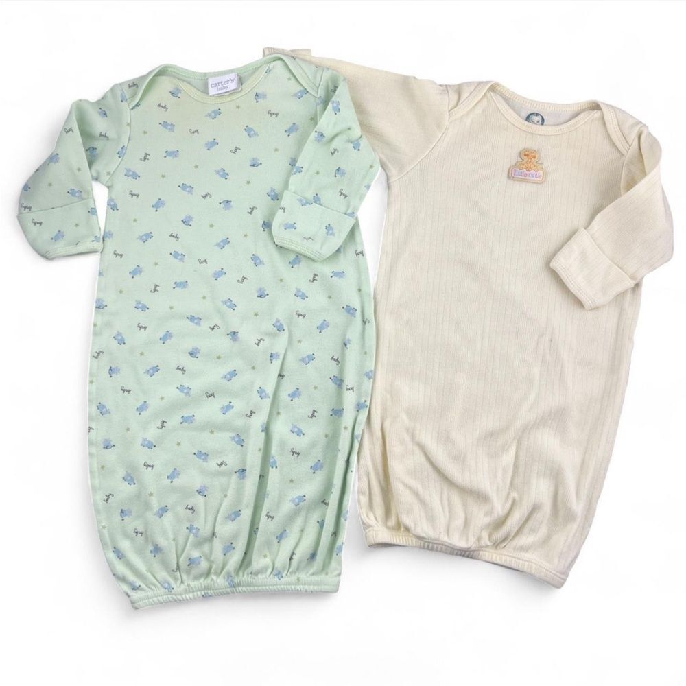 Footless baby gowns - 2-piece set 0-3 months